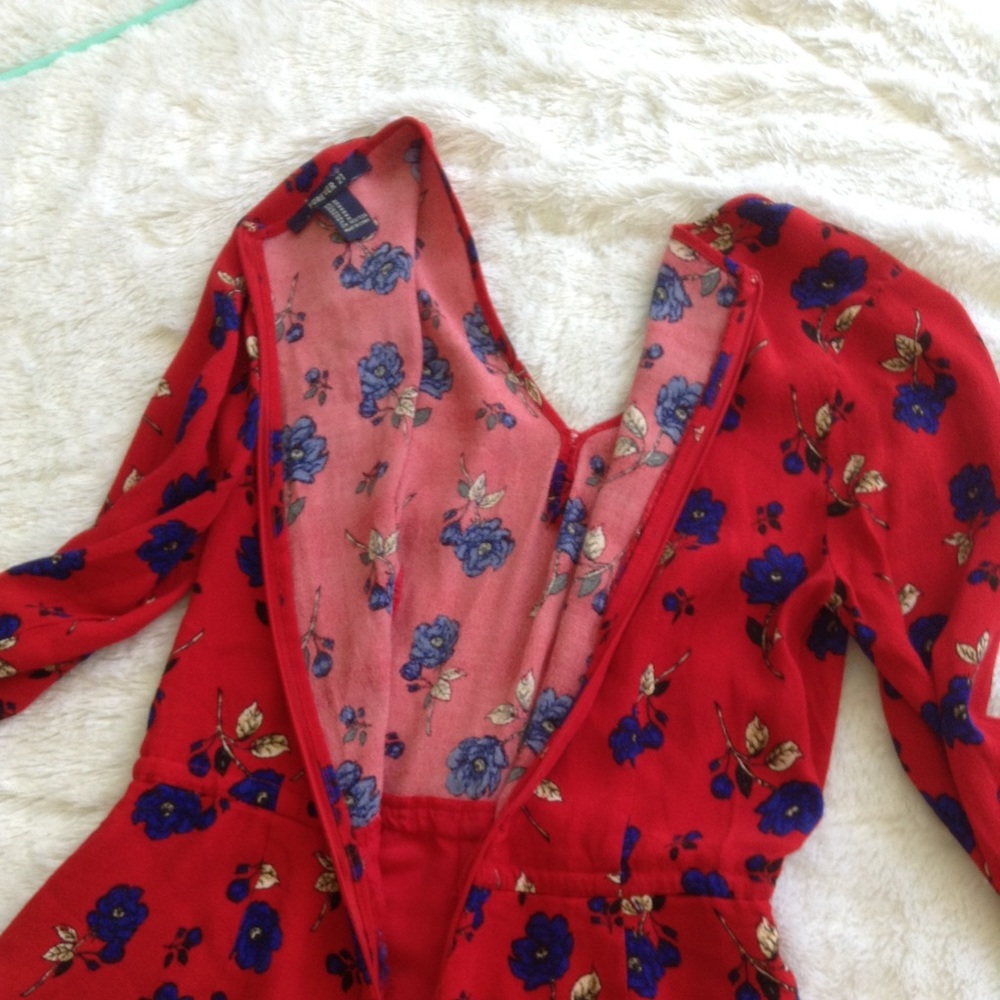 Forever 21 | Red romper with patterns - Picture 5 of 8